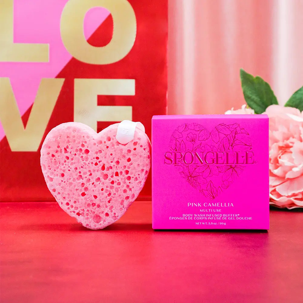 Spongellé - Pink Camellia Heart-120 Apothecary-Spongellé-July & June Women's Fashion Boutique Located in San Antonio, Texas