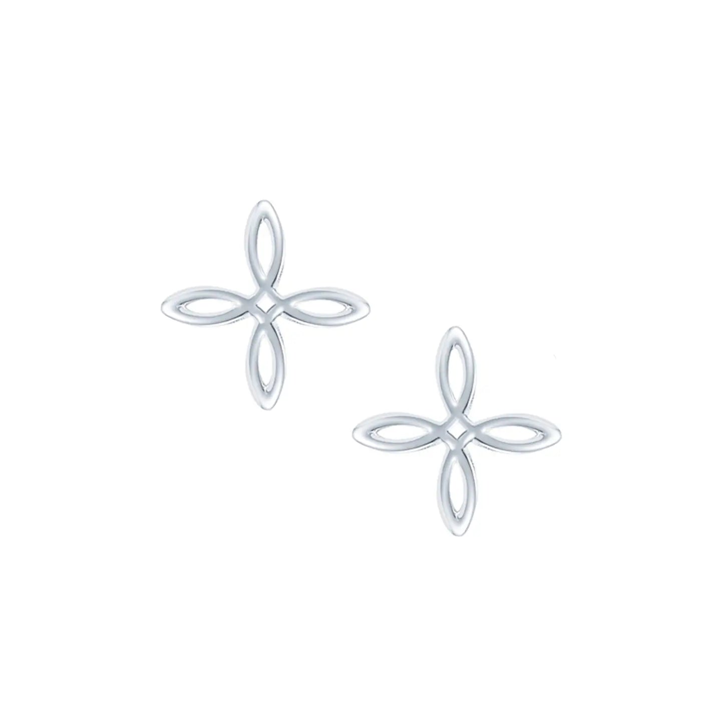 Natalie Wood - She's Classic Mini Cross Stud Earrings in Silver-110 Jewelry & Hair-Natalie Wood-July & June Women's Fashion Boutique Located in San Antonio, Texas