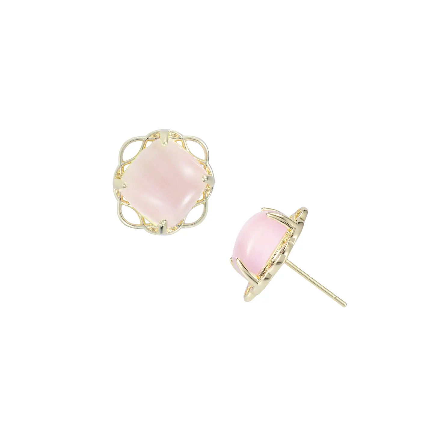 Natalie Wood - Blossom Stud Earrings in Pink Cat's Eye-110 Jewelry & Hair-Natalie Wood-July & June Women's Fashion Boutique Located in San Antonio, Texas