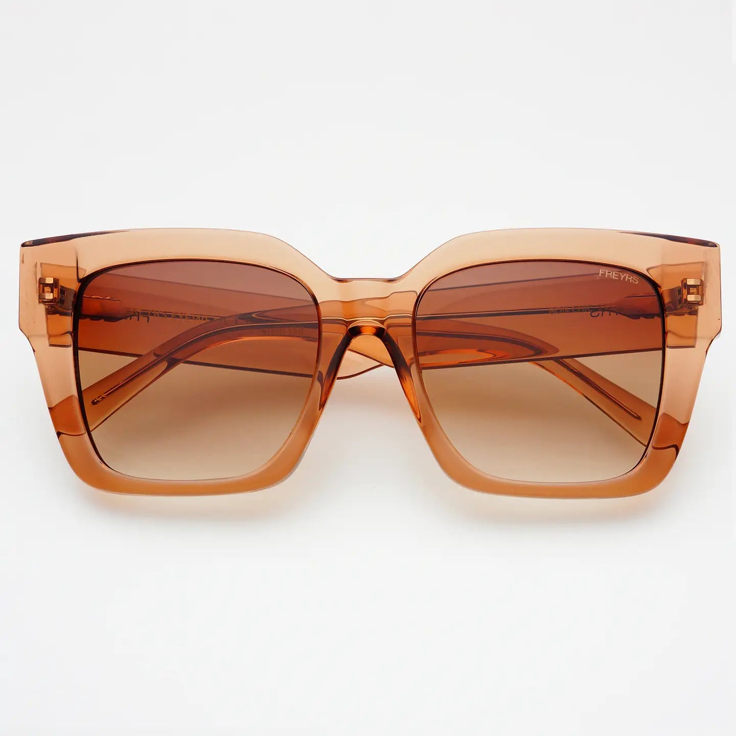 FREYRS - Bon Chic Acetate Oversized Square Sunglasses - Crystal Brown-130 ACCESSORIES-FREYRS-July & June Women's Fashion Boutique Located in San Antonio, Texas