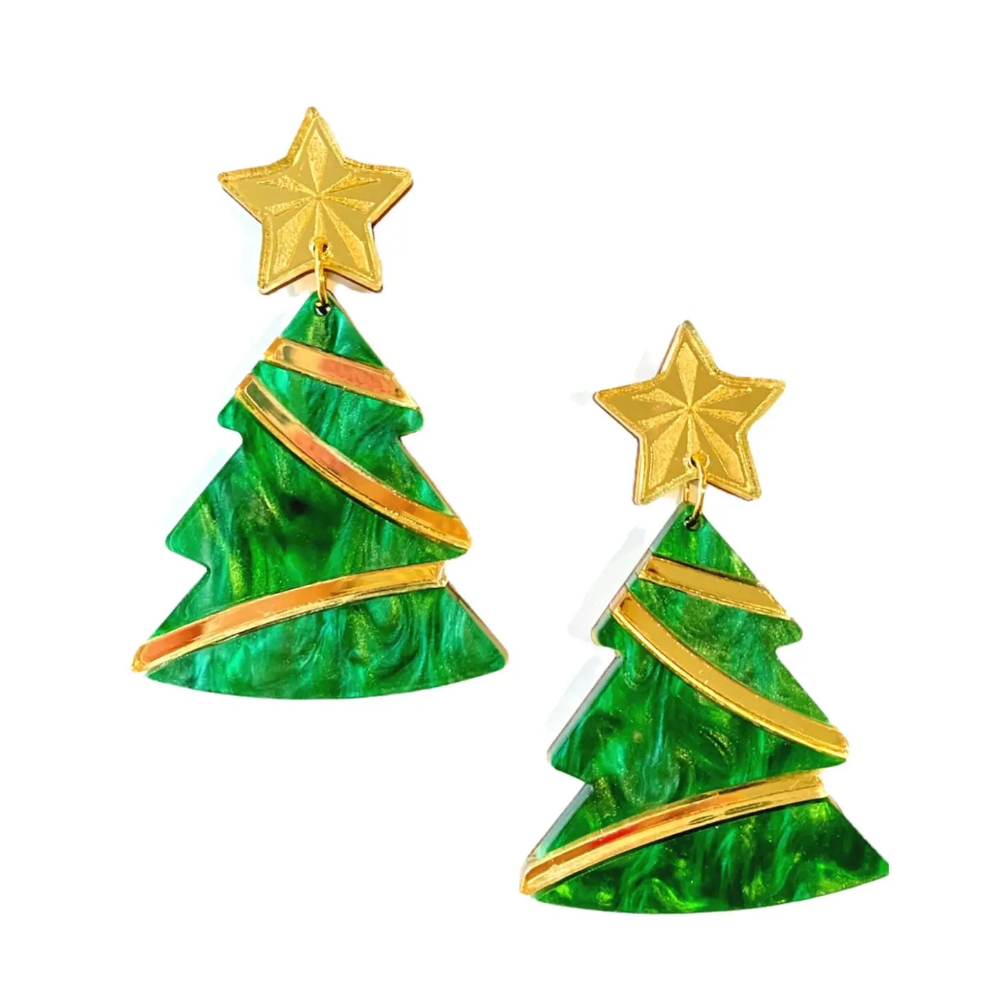 Bohemian Gemme - Christmas Tree Earrings - Green-110 Jewelry & Hair-Bohemian Gemme-July & June Women's Fashion Boutique Located in San Antonio, Texas