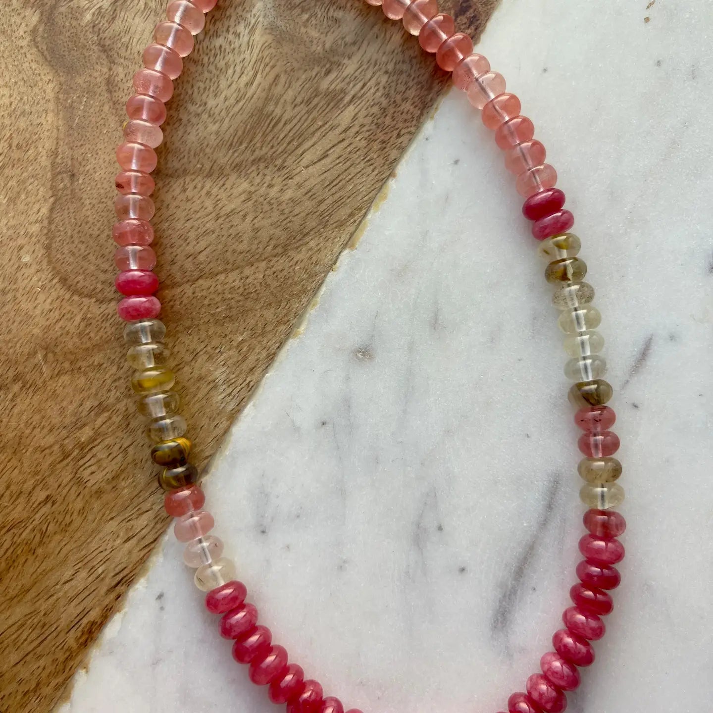 Rowan Necklace - Cherry Quartz-110 Jewelry & Hair-Jessica Matrasko Jewelry-July & June Women's Fashion Boutique Located in San Antonio, Texas