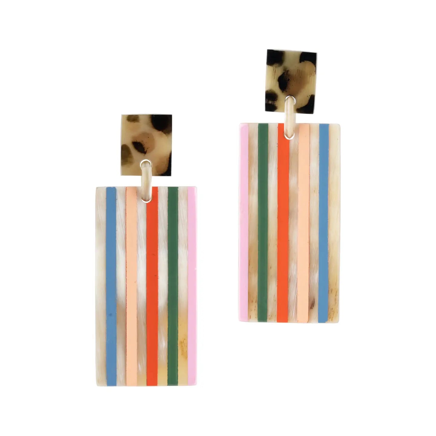 Sunshine Tienda - Color Striped Cabana Earrings-110 Jewelry & Hair-Sunshine Tienda-July & June Women's Fashion Boutique Located in San Antonio, Texas