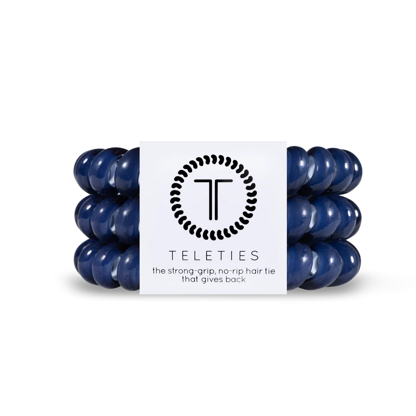 Teleties - Large - Nantucket Navy-110 Jewelry & Hair-Teleties-July & June Women's Fashion Boutique Located in San Antonio, Texas